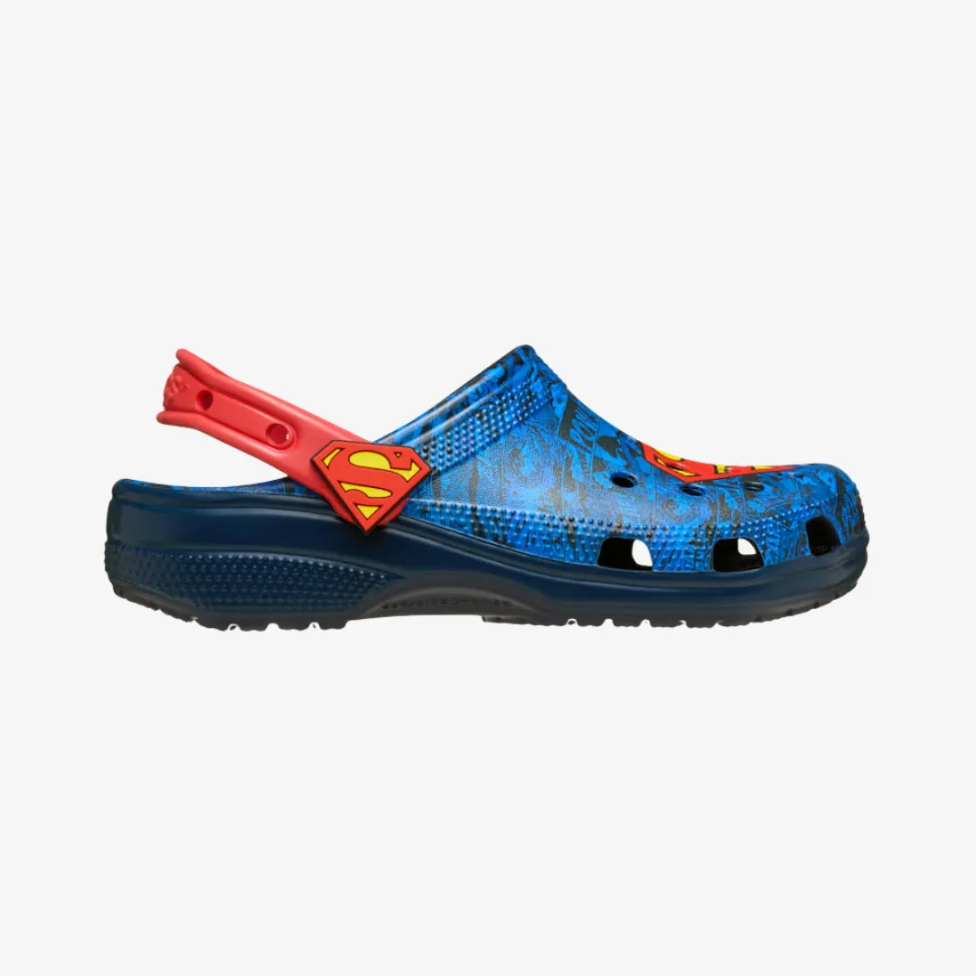 Strong Grip mens crocs x superman classic clog (blue/red)