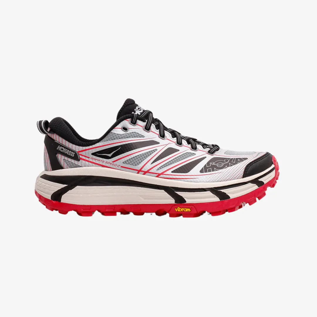 mens hoka mafate speed 2 (grey/red/black) Comfort Wedge Italian Glam