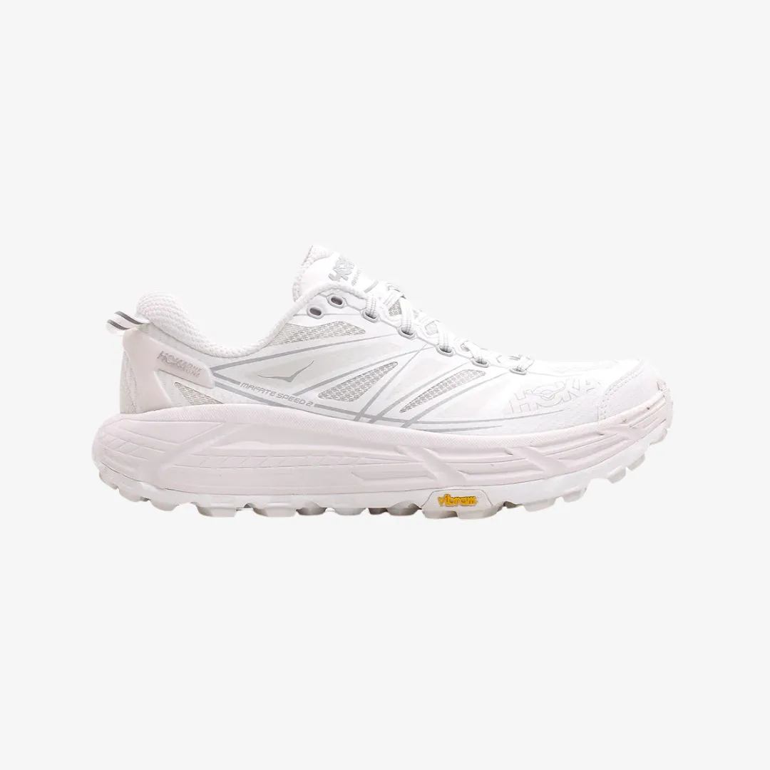 mens hoka mafate speed 2 (white) Suede Soft