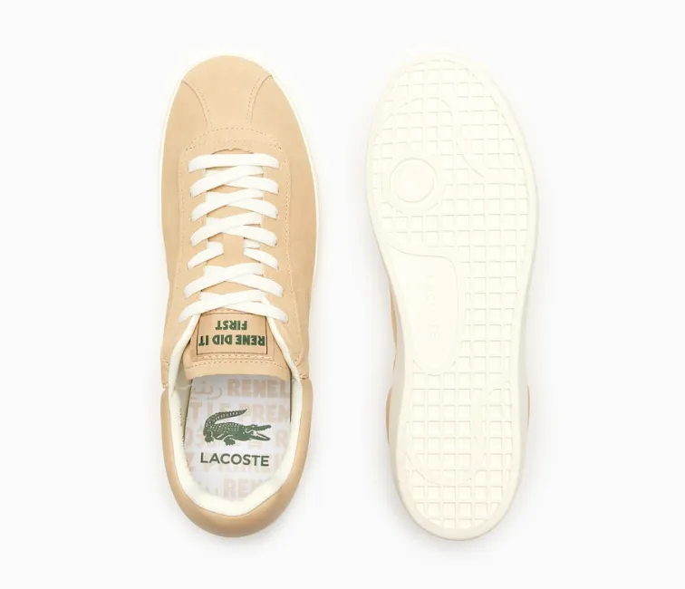Men's Lacoste Baseshot 124 3 SMA (Light Brown/Off White) Light material
