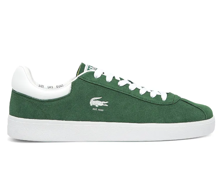 Sturdy Outsole Lime Fresh Men??s Lacoste Baseshot 223 1 SMA (Dark Green/White)