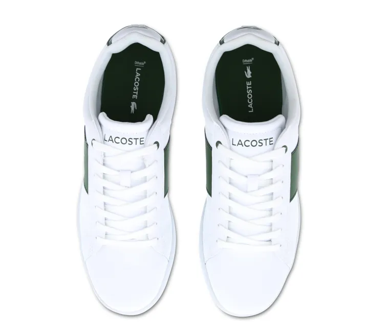 Casual Support Flexible Midsole Men's Lacoste Carnaby 0121 4 SMA (White/Dark Green)