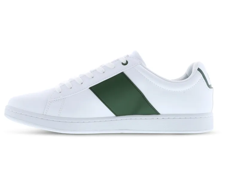 Men's Lacoste Carnaby 0121 4 SMA (White/Dark Green) Zip Up Low Heel