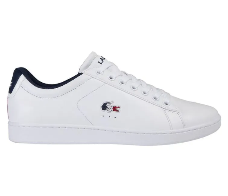 Gentle Step Men's Lacoste Carnaby Evo TRI1 SMA (White/Navy/Red)
