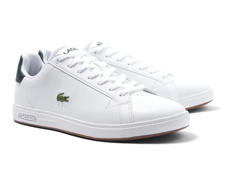 Men's Lacoste Graduate Pro 222 1 SMA (White/Dark Green) Spring Sole Basic Design
