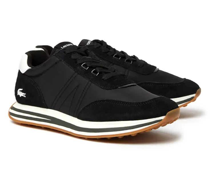 Men's Lacoste L-Spin 222 SMA (Black/Gum) Urban Classic Leaf Jog