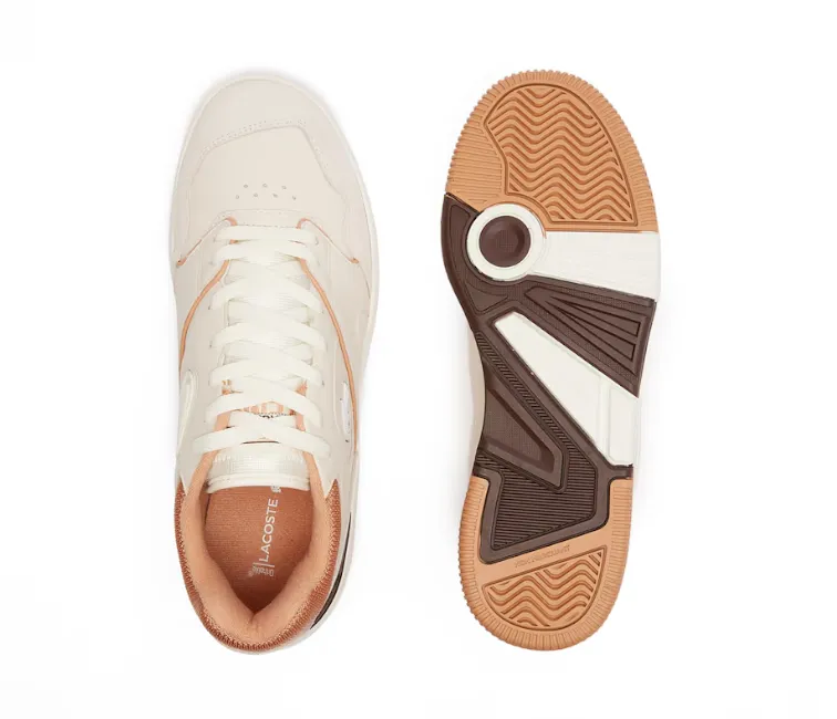 Men's Lacoste Lineshot 124 3 SMA (Off White/Light Brown) Street Appeal Every Moment