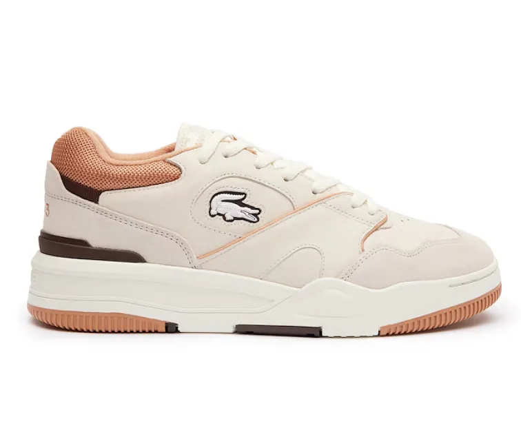 Out And Go Men's Lacoste Lineshot 124 3 SMA (Off White/Light Brown)