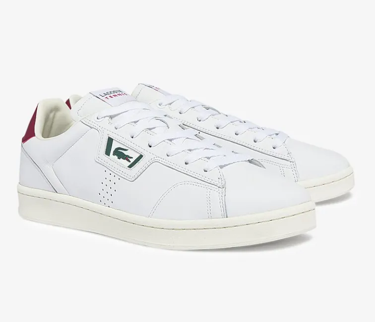 Neutral Color Comfort First Men's Lacoste Masters Classic 07221 SMA (White/Burgundy)