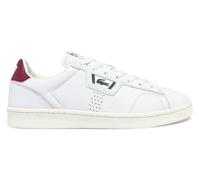 Foot Friendly Supportive Design Men's Lacoste Masters Classic 07221 SMA (White/Burgundy)