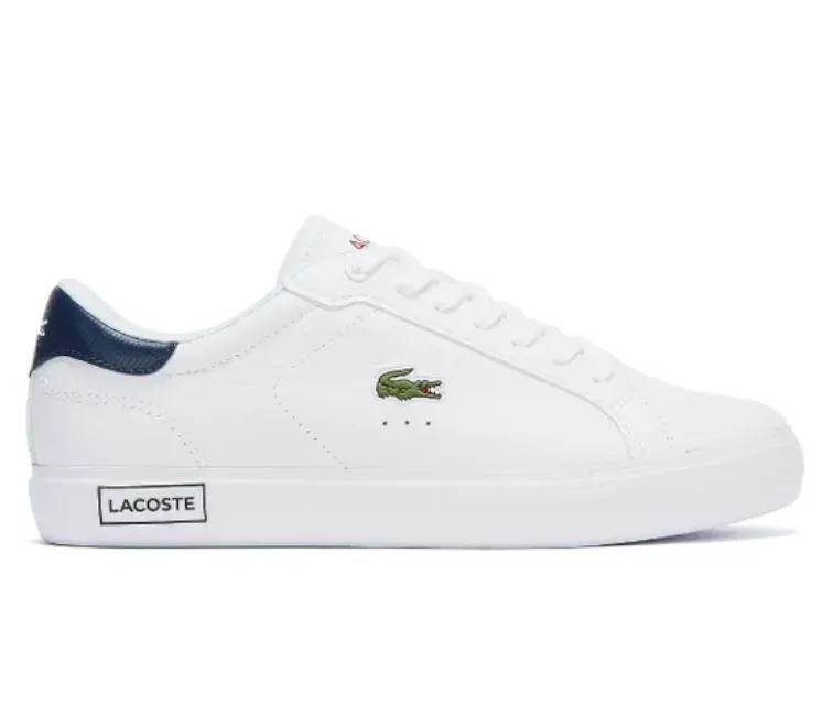 Walk Around Night Style Men's Lacoste Powercourt 0721 2 SMA (White/Navy/Red)