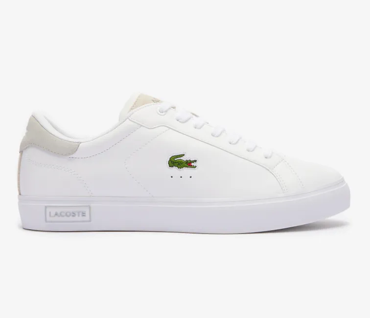 Enhanced grip Prairie Path Men??s Lacoste Powercourt 124 2 SMA (White/Light Grey)