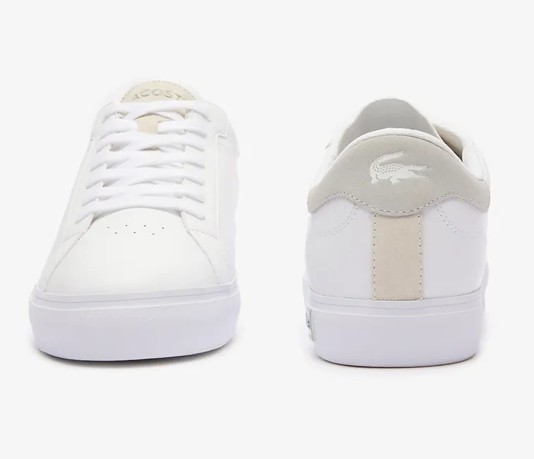Men??s Lacoste Powercourt 124 2 SMA (White/Light Grey) School Ready Dynamic Grip