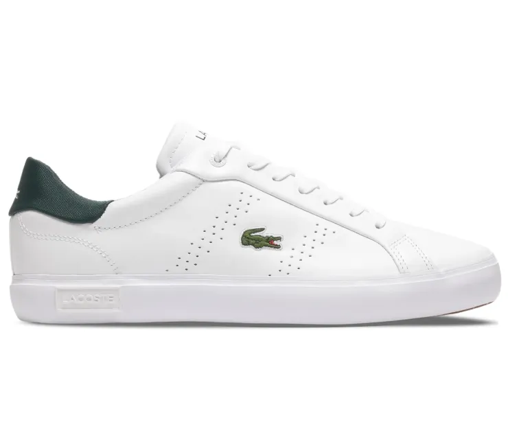 Men's Lacoste Powercourt 2.0 0321 SMA (White/Dark Green) Animal Touch All Day Comfort