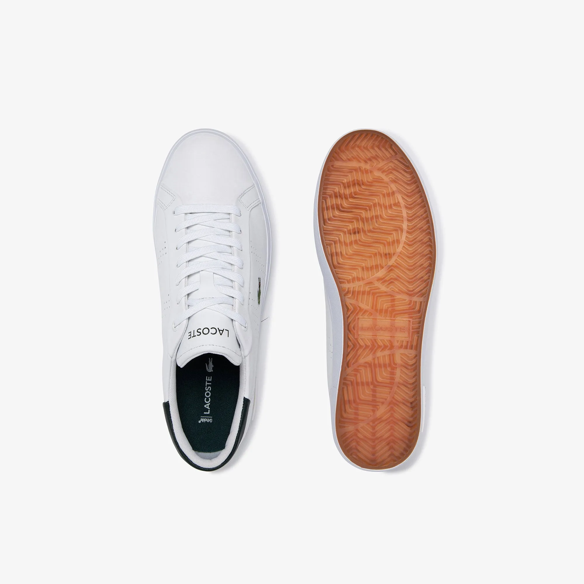 Men's Lacoste Powercourt 2.0 0321 SMA (White/Dark Green) Chic Walk Ad Shoot