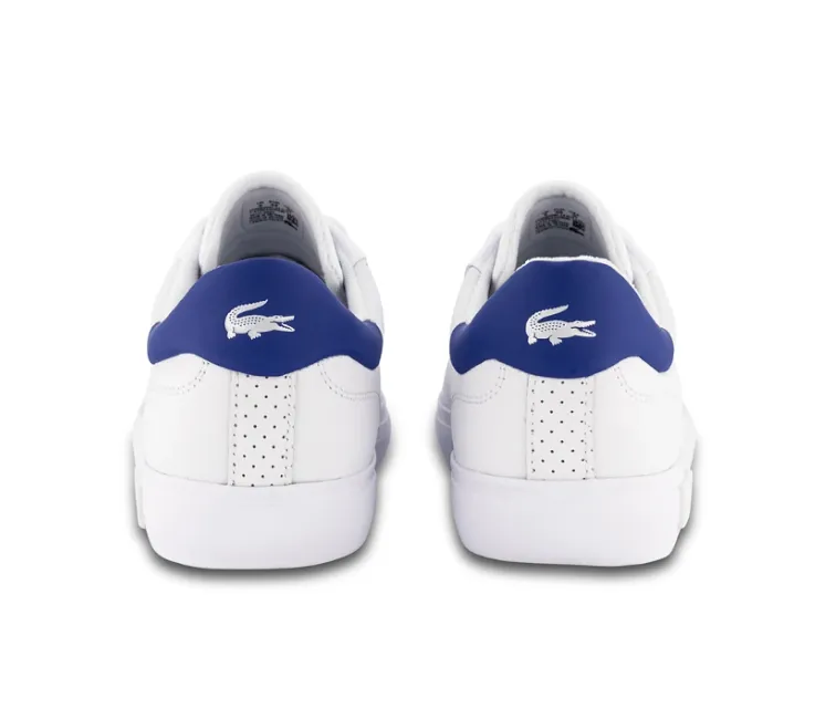 Men's Lacoste Powercourt 2.0 0722 1 SMA (White/Blue) weekend stroll Port Walk