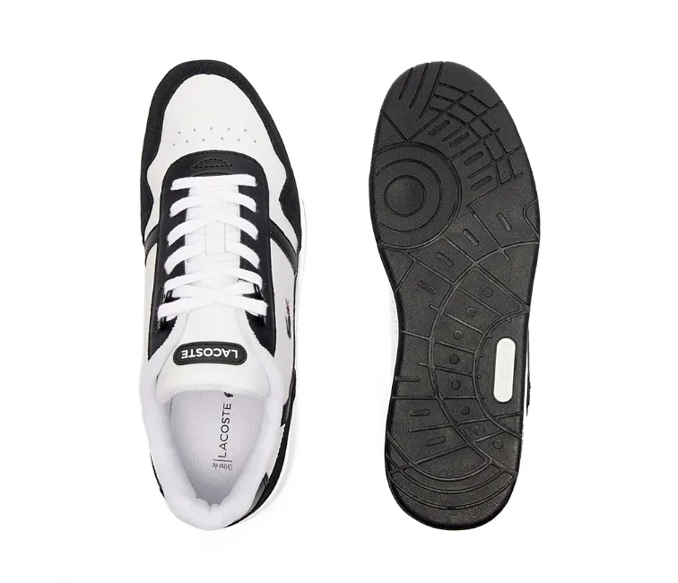 Men's Lacoste T-Clip 124 7 SMA (White/Black) Smooth   surface