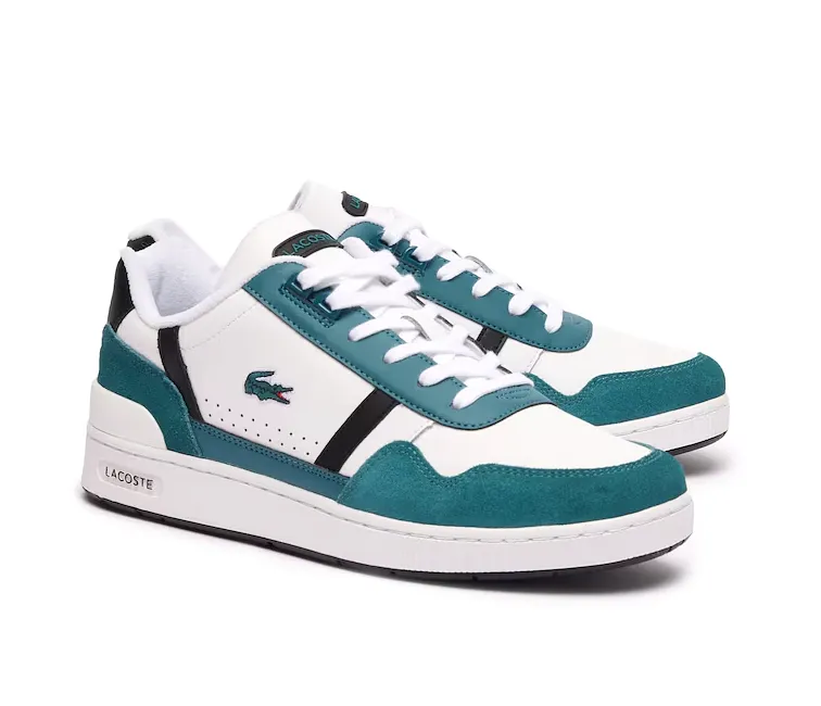 Men's Lacoste T-Clip 124 7 SMA (White/Dark Green) Calm Jog Daily Match