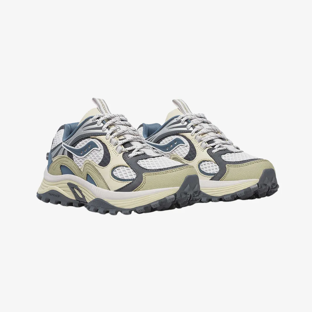 Calm Step mens saucony grid aura x (green/multi)
