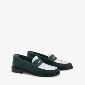 Secure Motion Yardee Moccasin Loafer Green Embossed