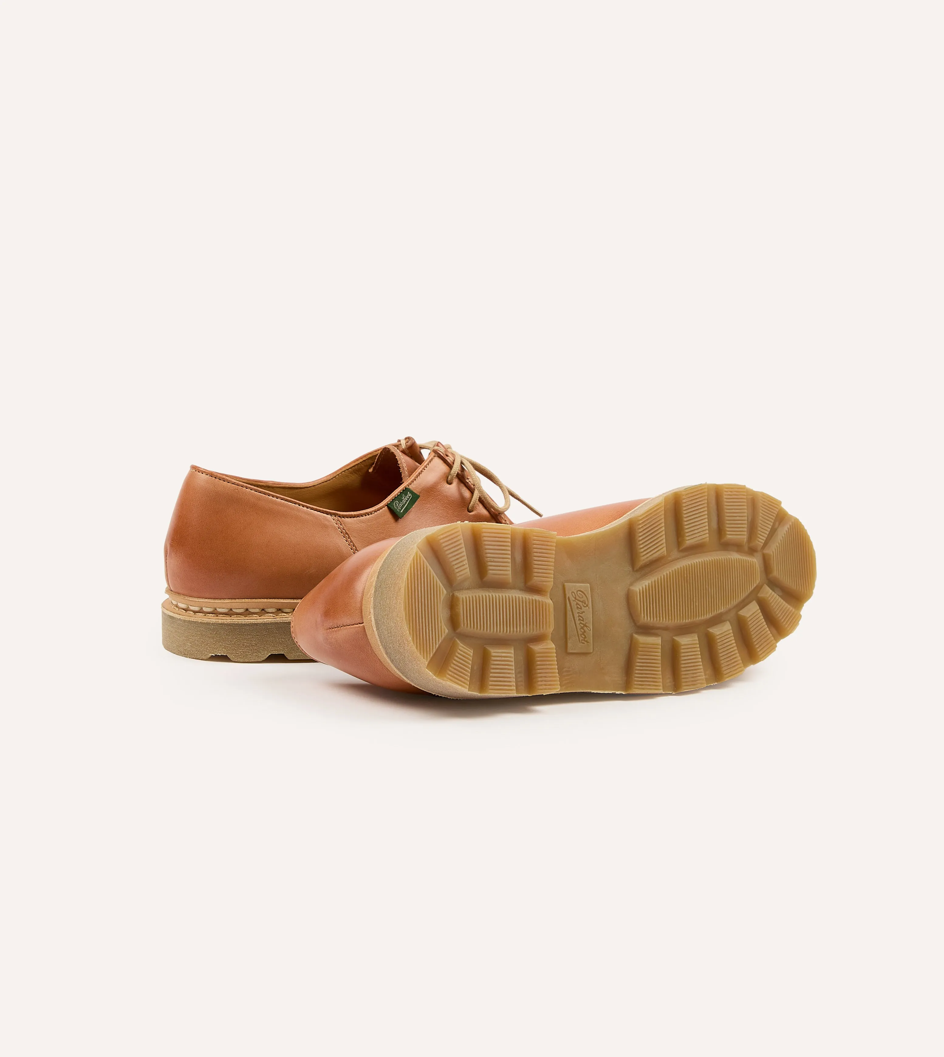 Paraboot Michael Camel Leather Derby Shoe Formal Look boot