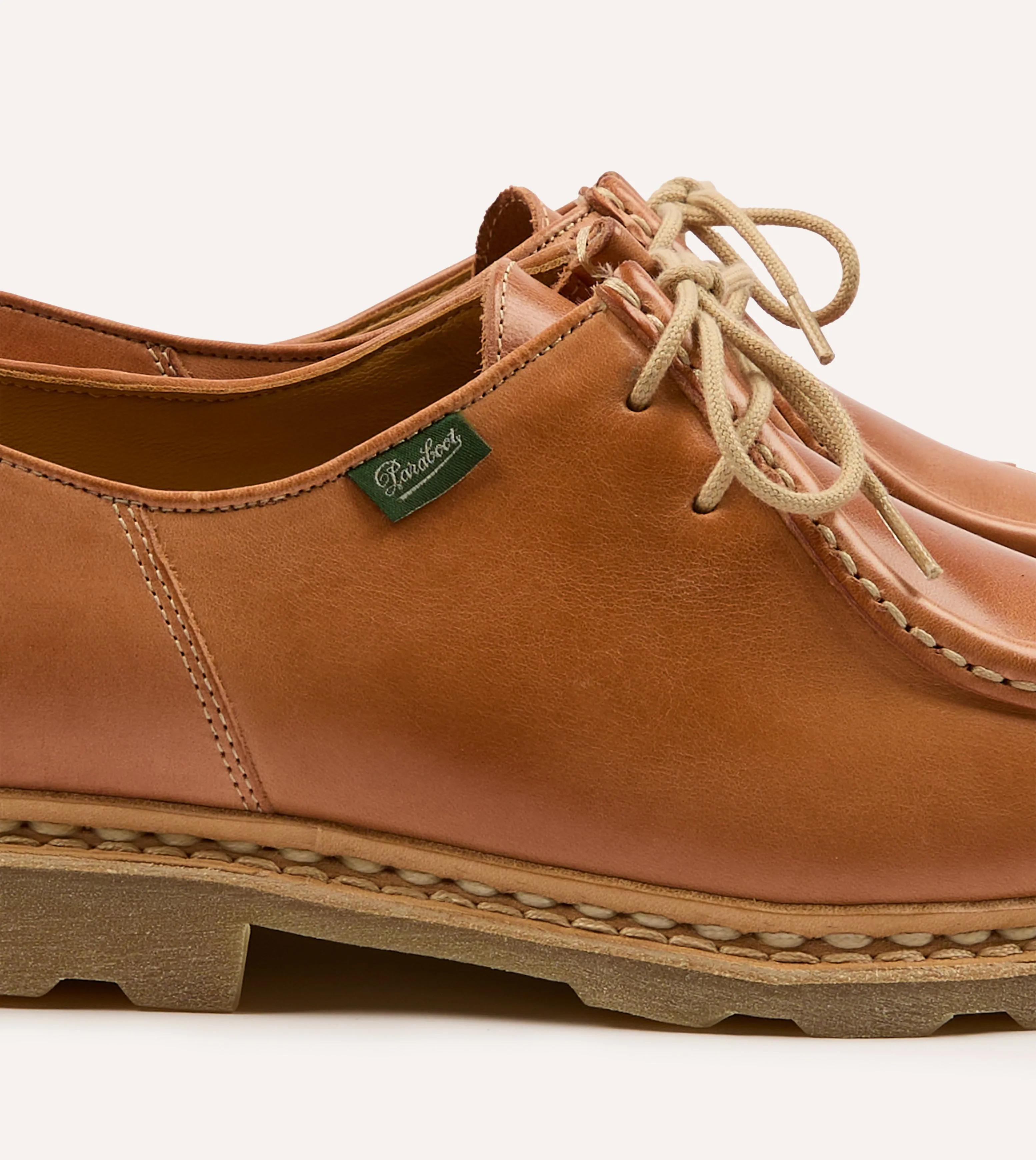 Paraboot Michael Camel Leather Derby Shoe Unique anti - slip
