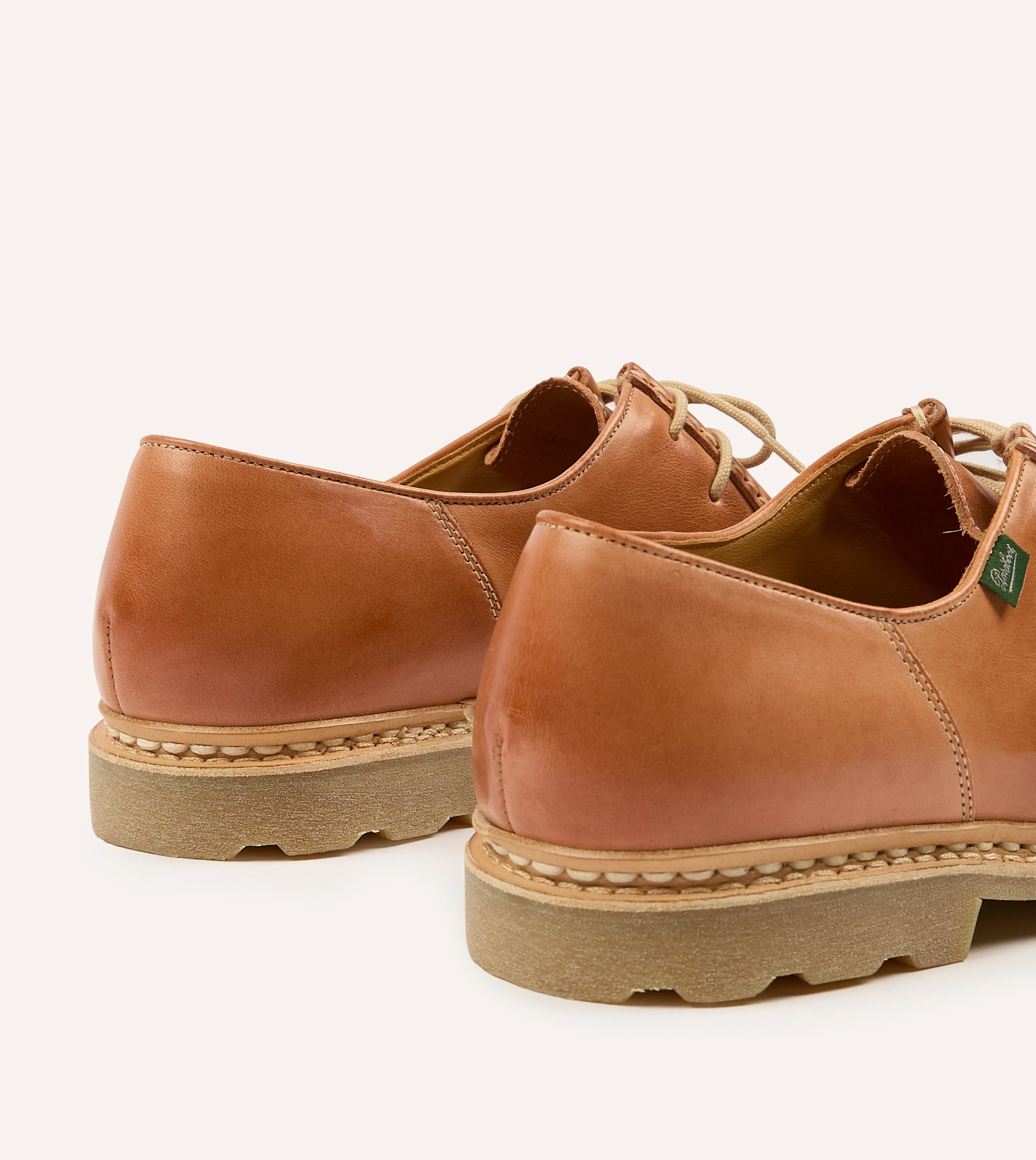 Paraboot Michael Camel Leather Derby Shoe absorbing School - Friendly
