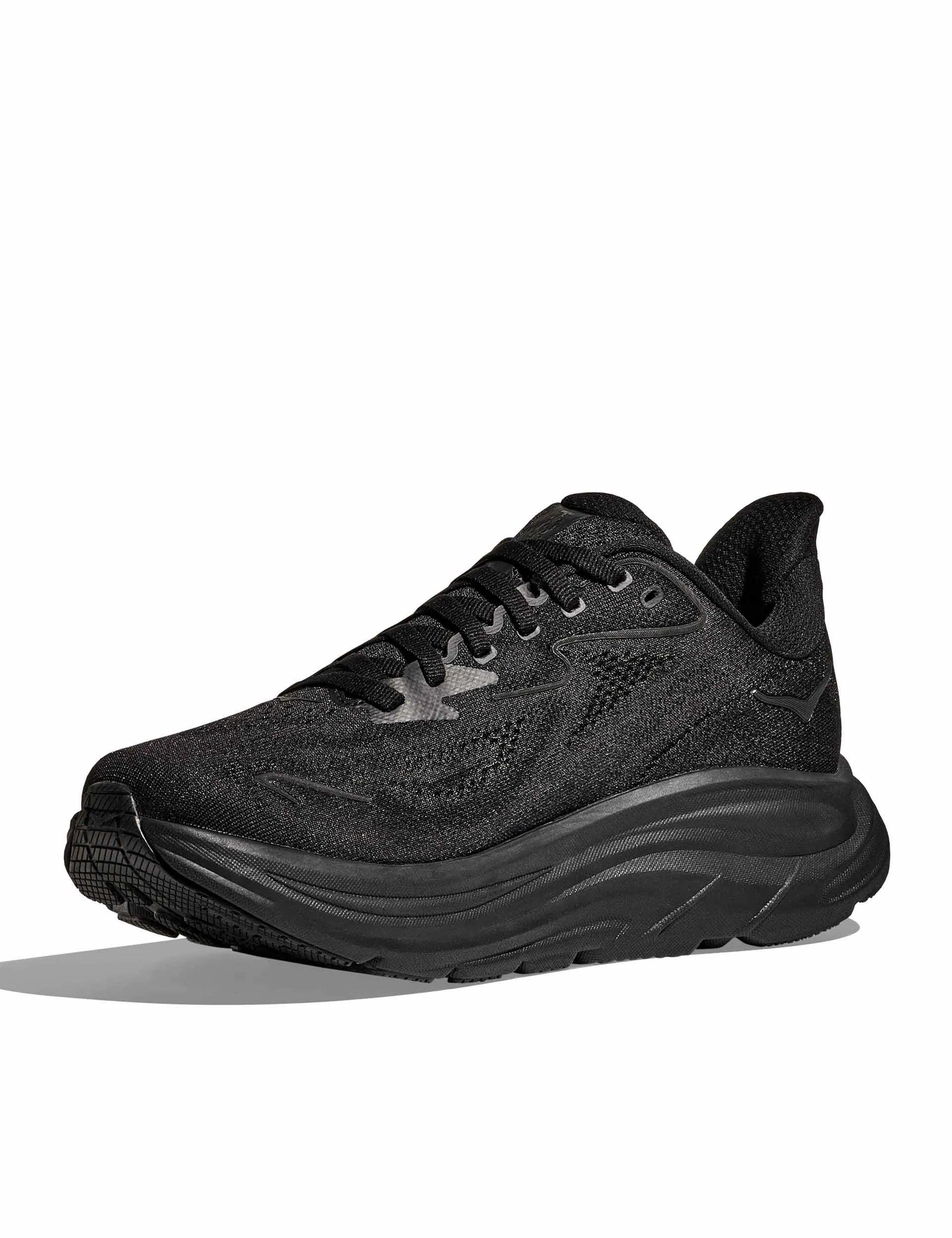 Clifton 10 - Black flexible running footwear weekend shoes
