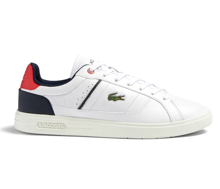 Men's Lacoste Europa Pro 123 3 SMA (White/Navy/Red) Explore City Galaxy Step