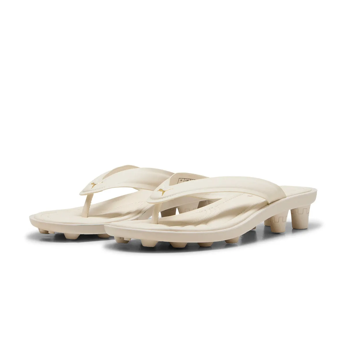 Hot Day Hero Mode   FENTY Cat Cleat Slides 'Alpine Snow PUMA Gold'