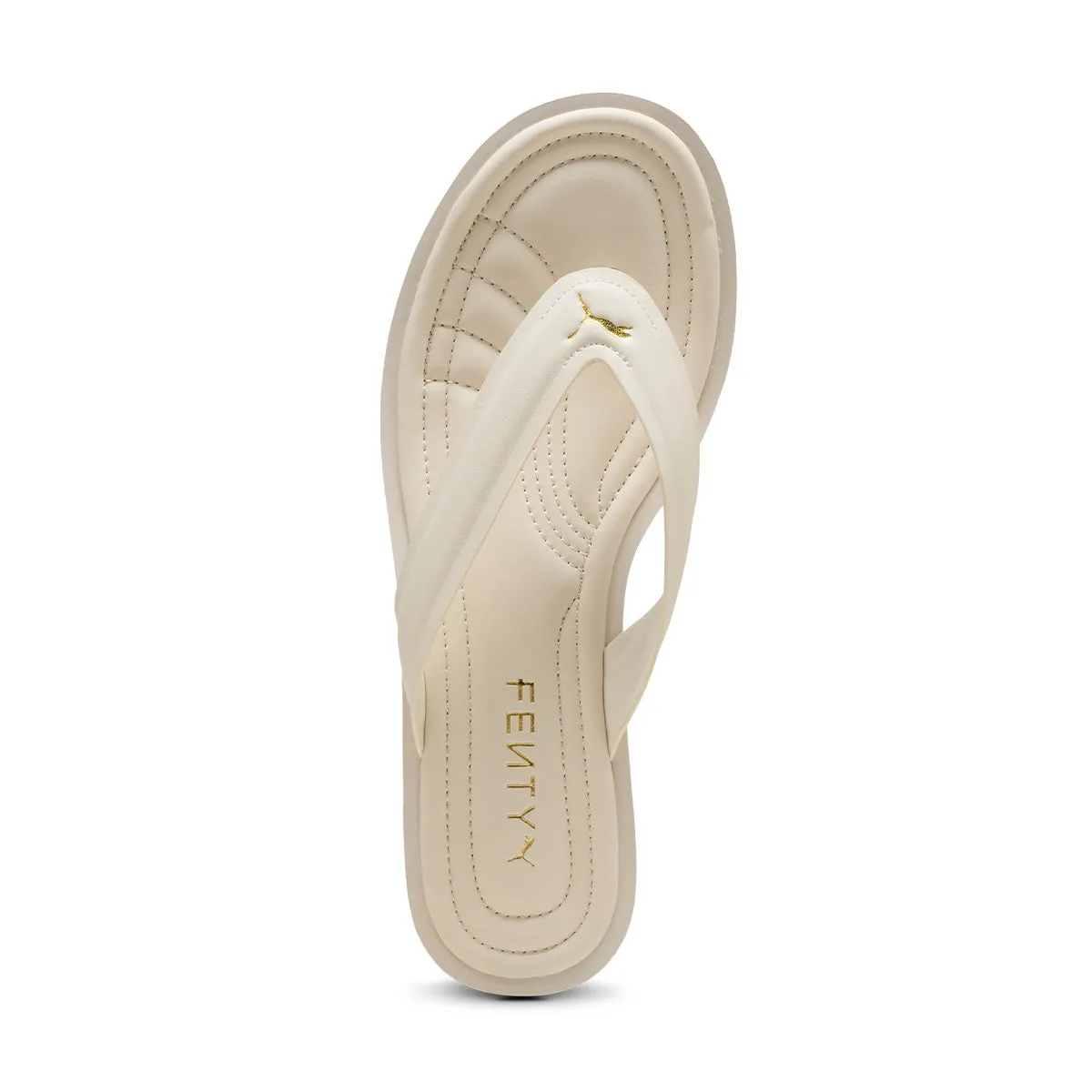   FENTY Cat Cleat Slides 'Alpine Snow PUMA Gold' Action Ready