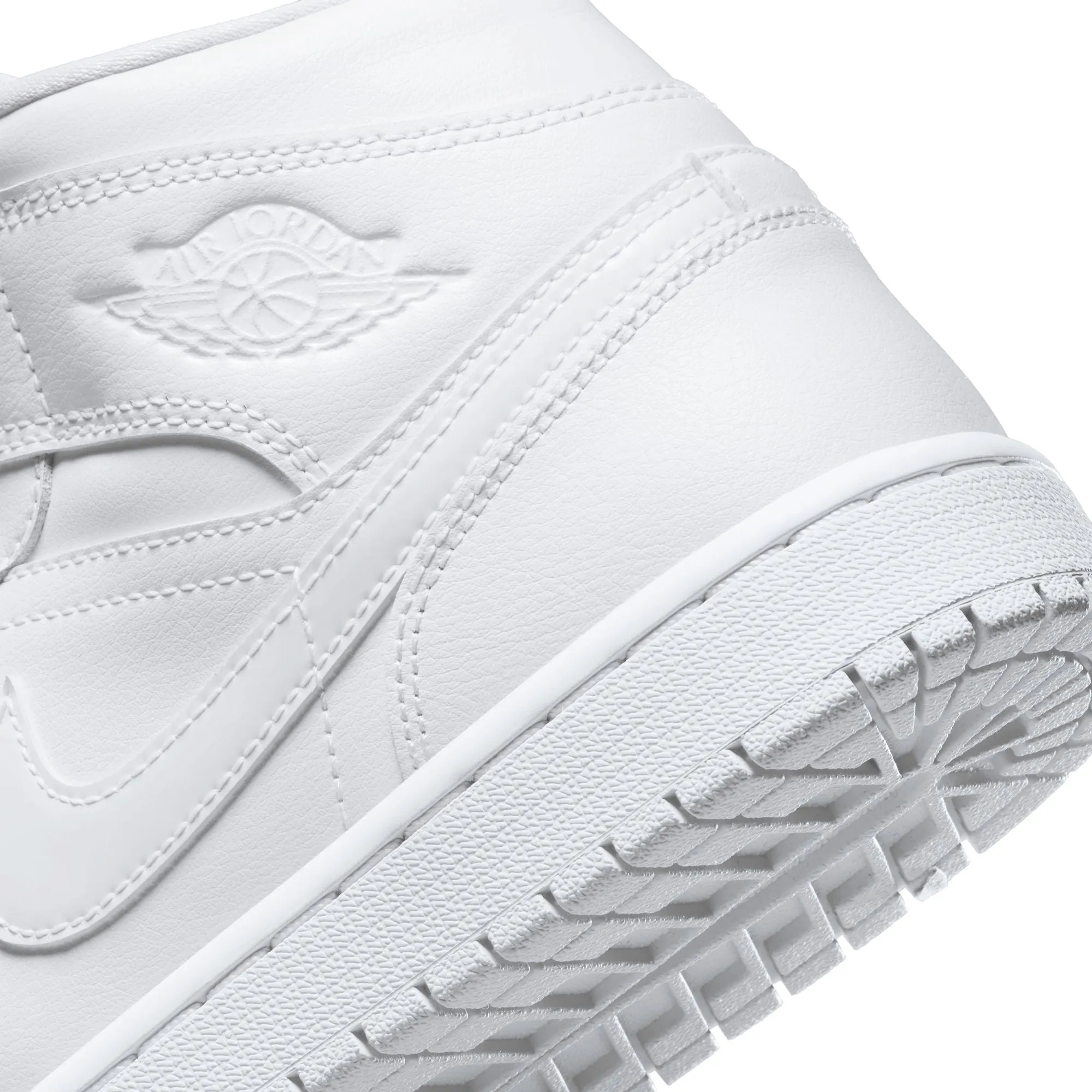 Breathable Tongue Construction Impact Dispersing Geometries WMNS AIR JORDAN 1 MID - WHITE