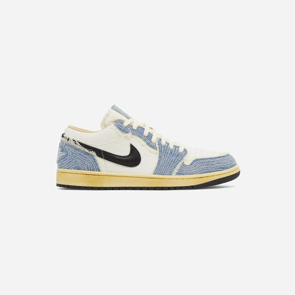JORDAN 1 LOW SASHIKO DENIM Padded Tongue Construction Energy return