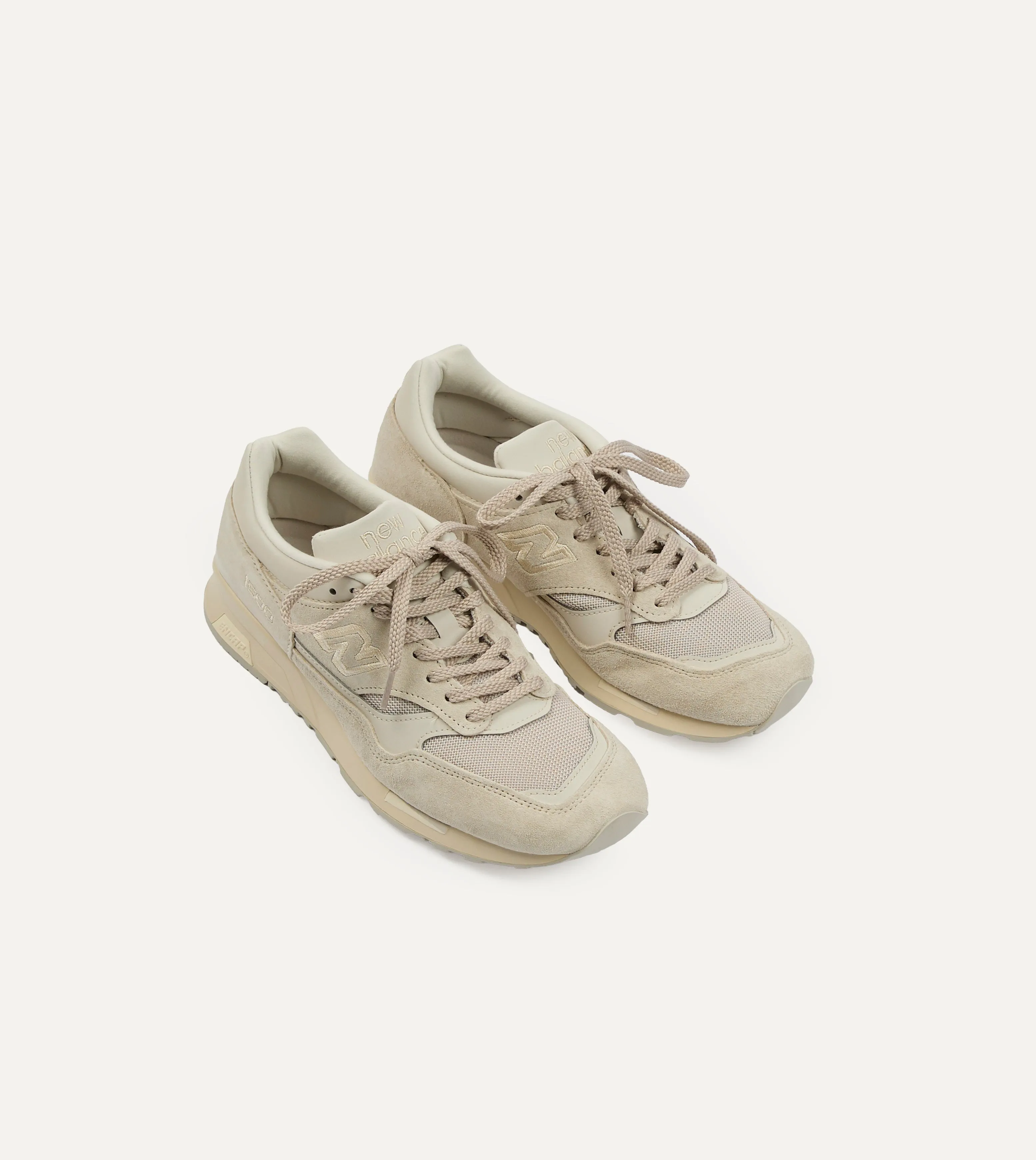 Autumn Rough texture New Balance 'Elevated Essentials' Birch Putty Made in UK 1500 Trainers