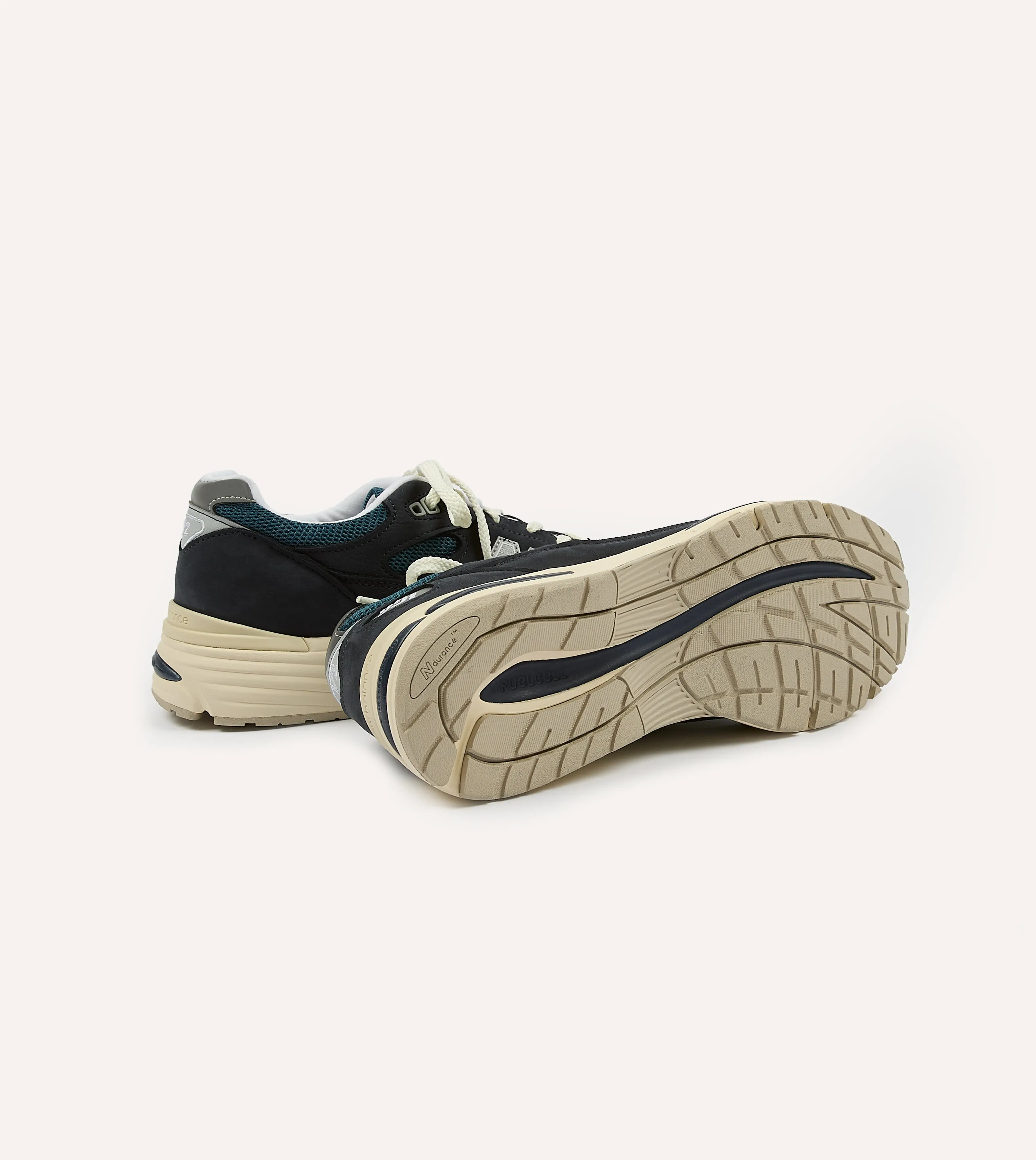 All-weather sole New Balance Navy 'Vintage Sport' Made in UK 991v2 Trainers