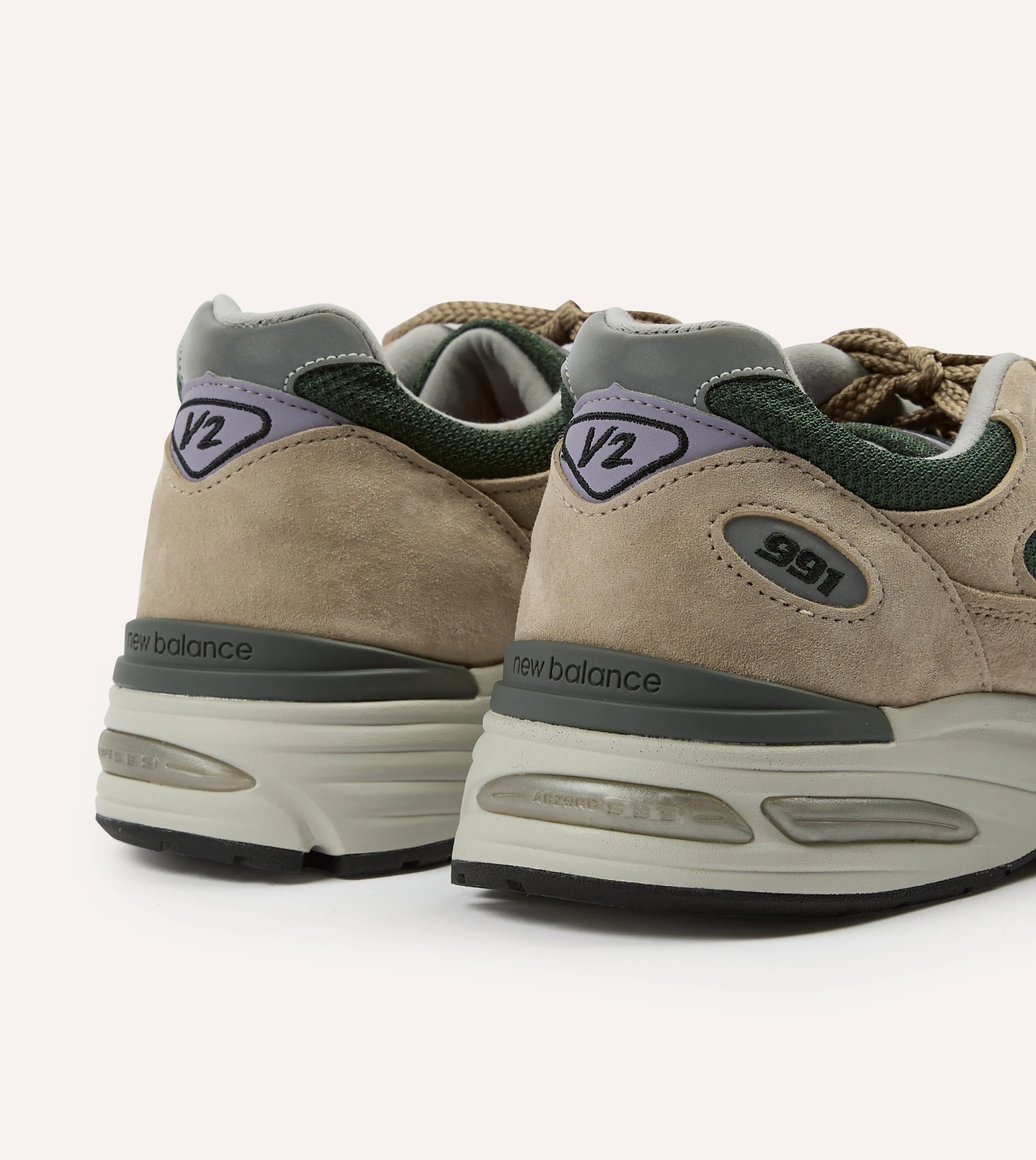 Eco - friendly Streamlined wear New Balance Tan 'Essentially Offbeat' Made in UK 991v2 Trainers