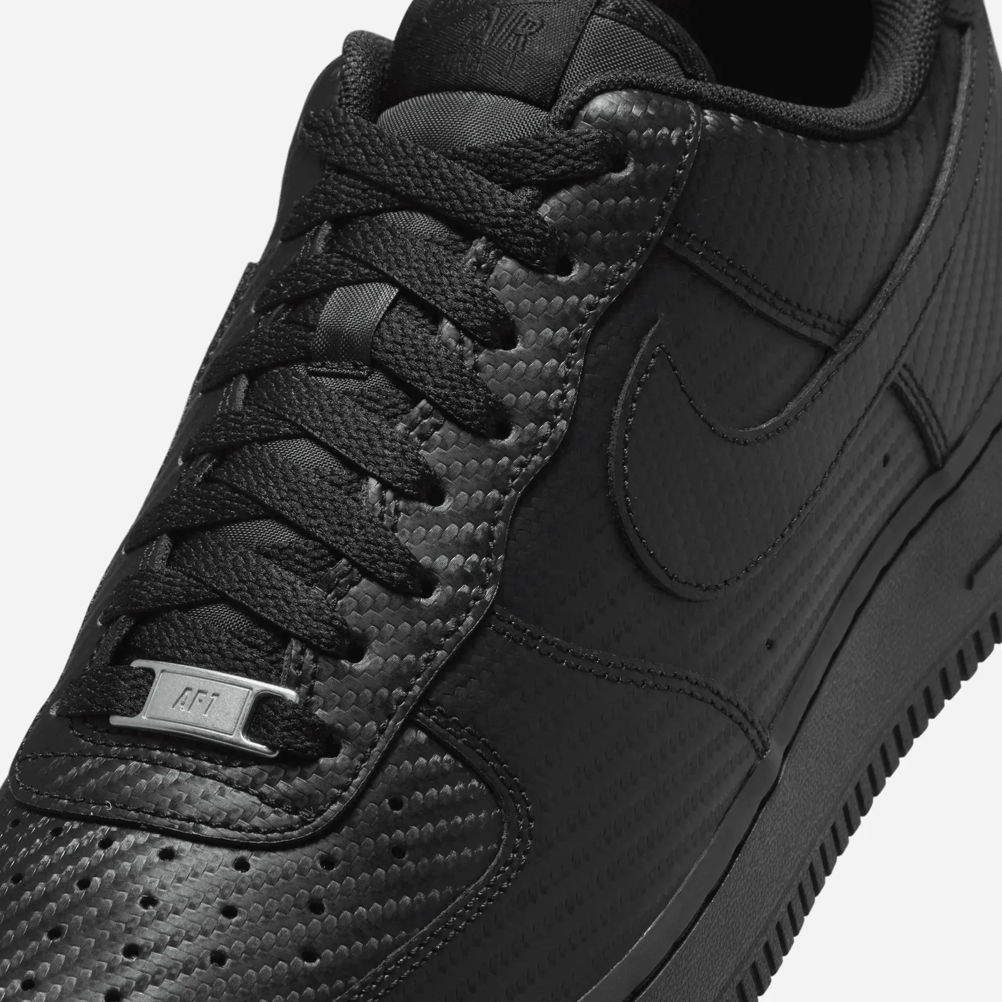 Nike Air Force 1 '07 Texture Black/Black Stretch Knit Upper