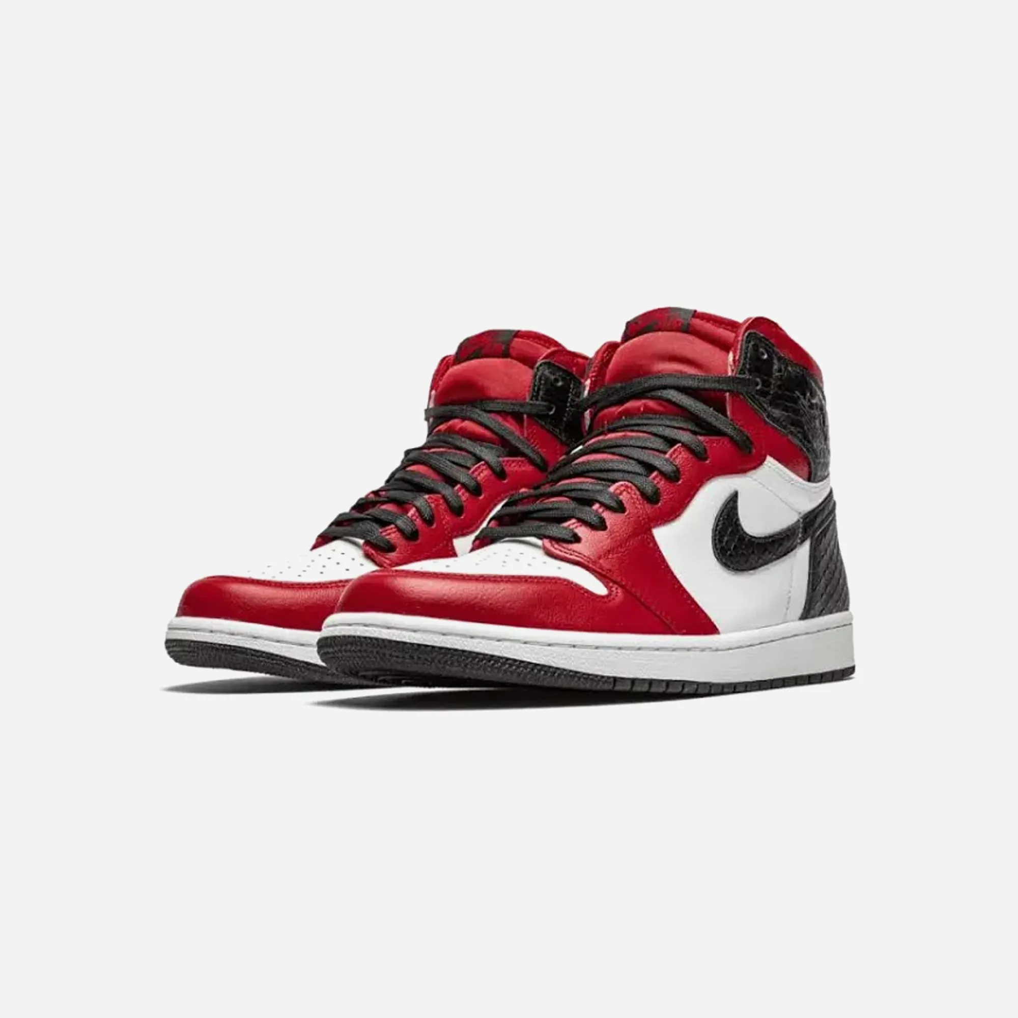Power Moves Orthopedic Footbed Nike Air Jordan 1 High Satin Snake Red