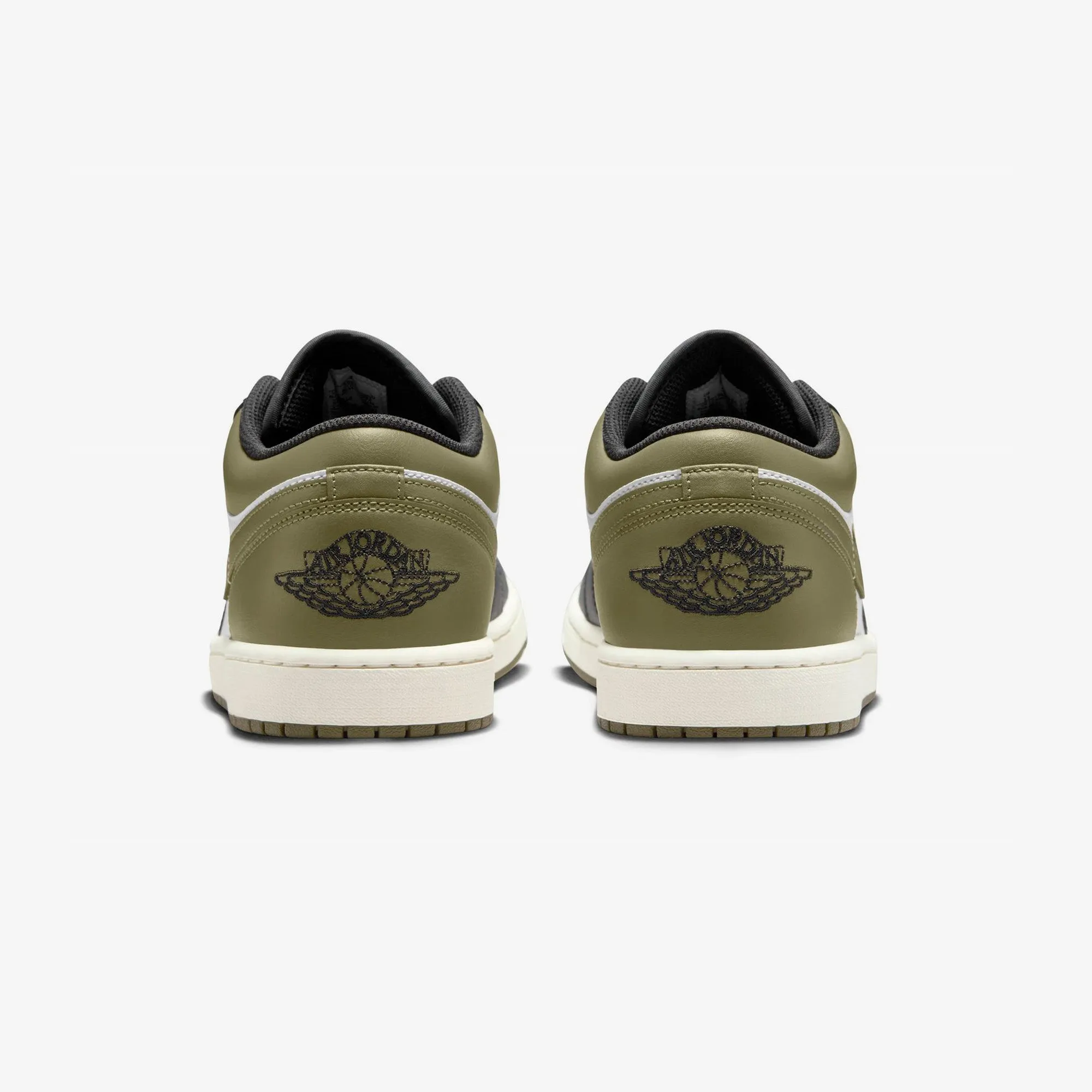 Nike Air Jordan 1 Low Black Toe Medium Olive All Around Wear Flexible Design