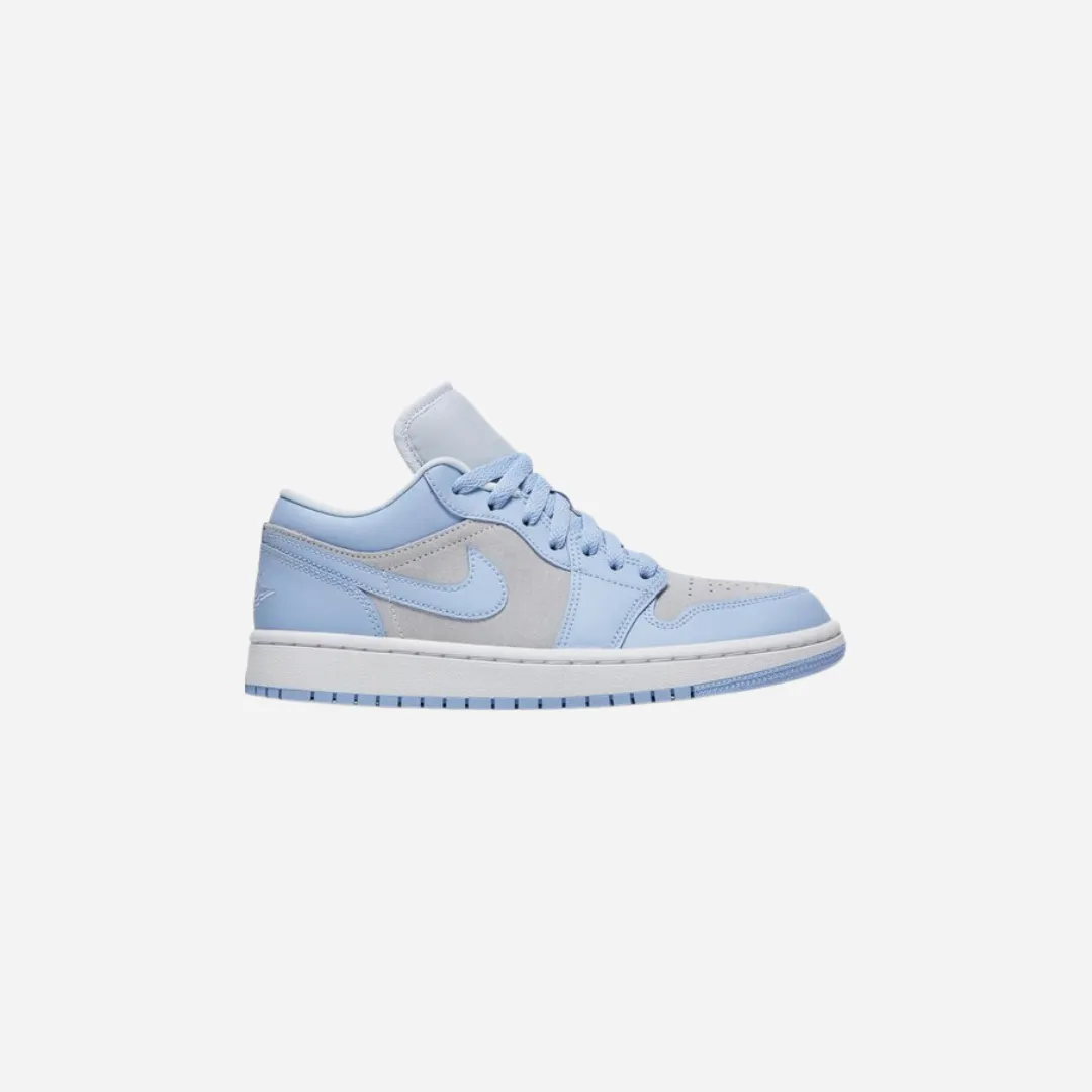 Nike Air Jordan 1 Low Football Grey Aluminium WMNS Zero Drop Platforms Strong Cushion