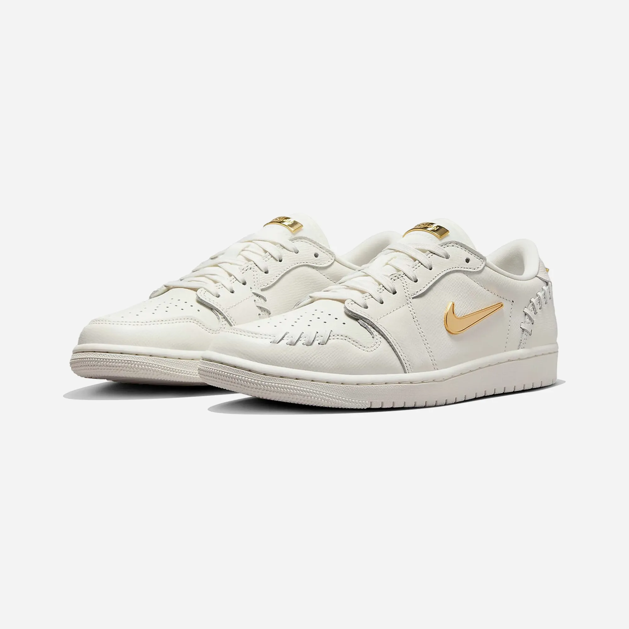 sports Nike Air Jordan 1 Low Method of Make Sail Metallic Gold WMNS