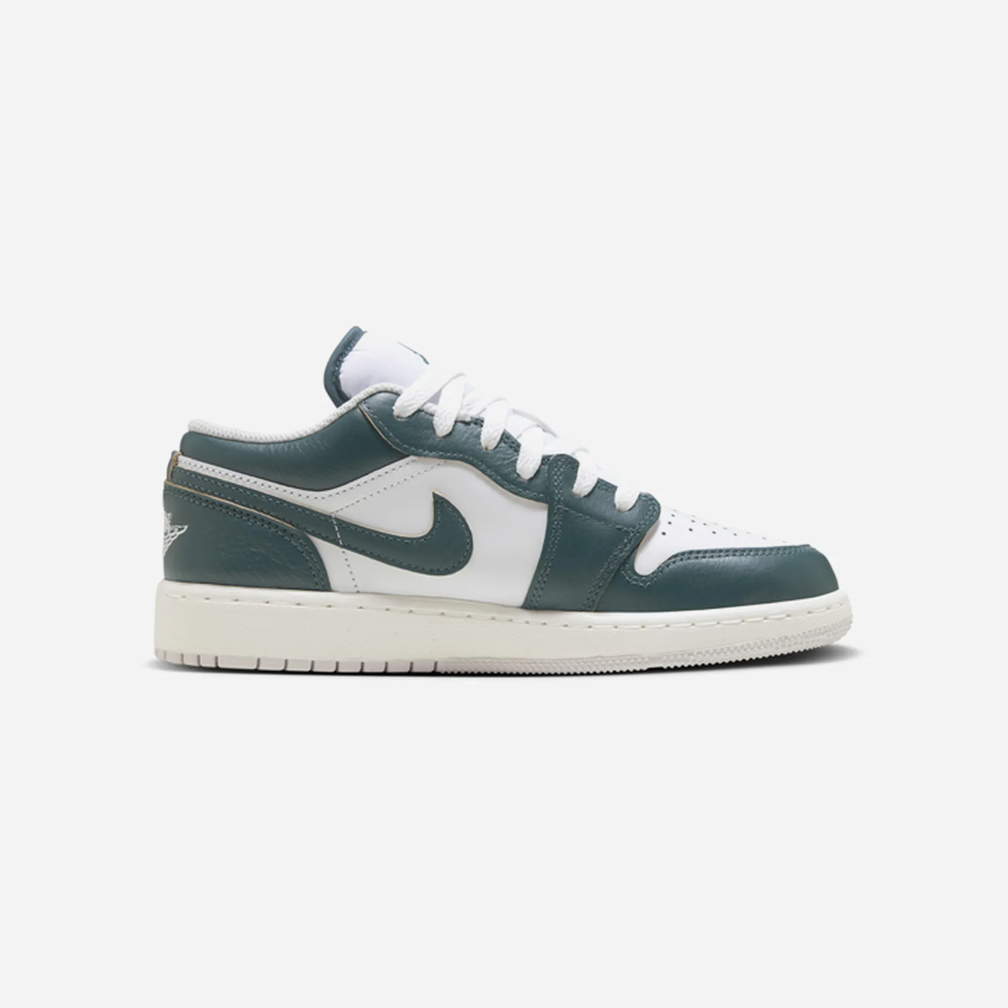 Breathable knit Eco Friendly Manufacturing Nike Air Jordan 1 Low Oxidised Green GS