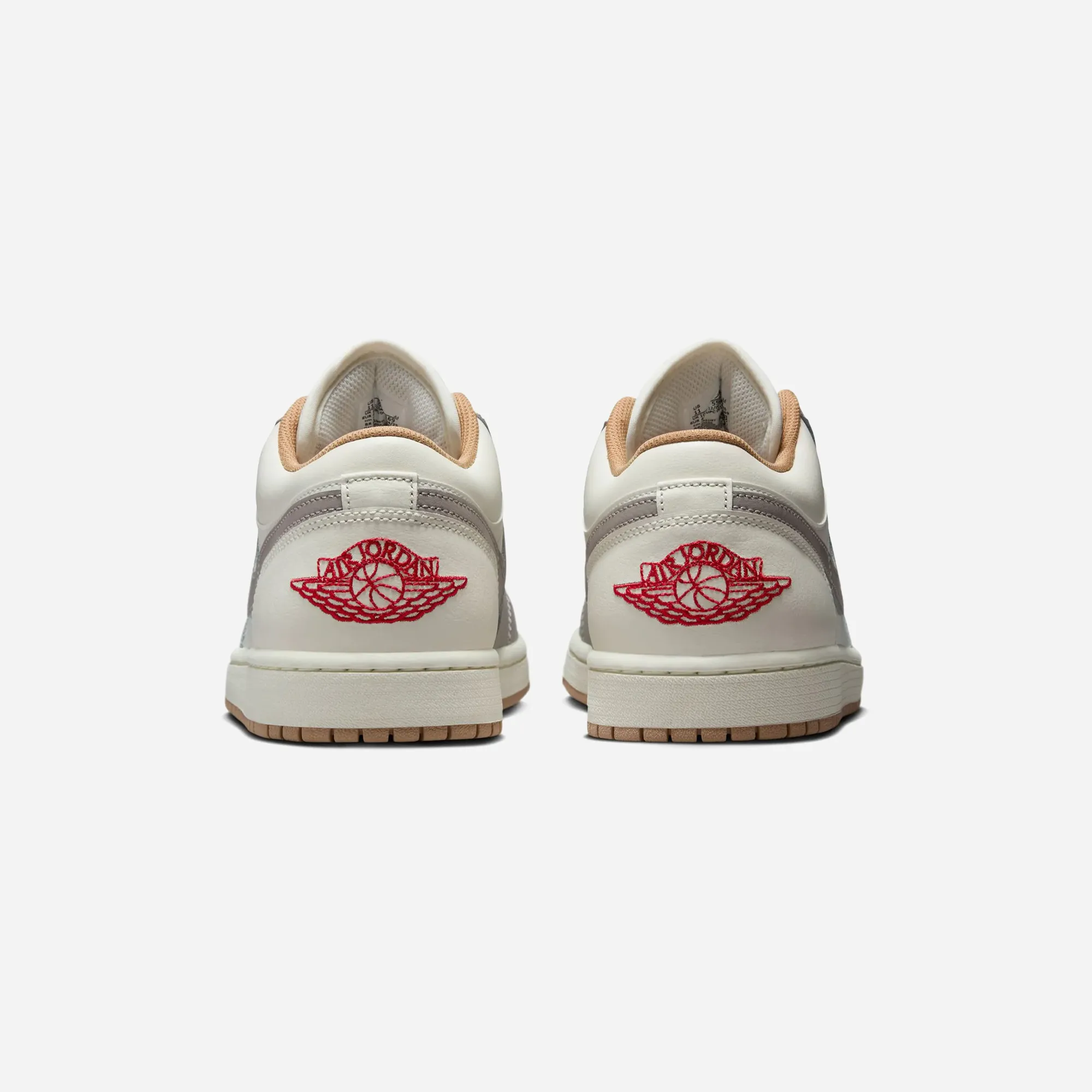 Glam support RegularFit Nike Air Jordan 1 Low Sail/Fire Red College Grey Hemp