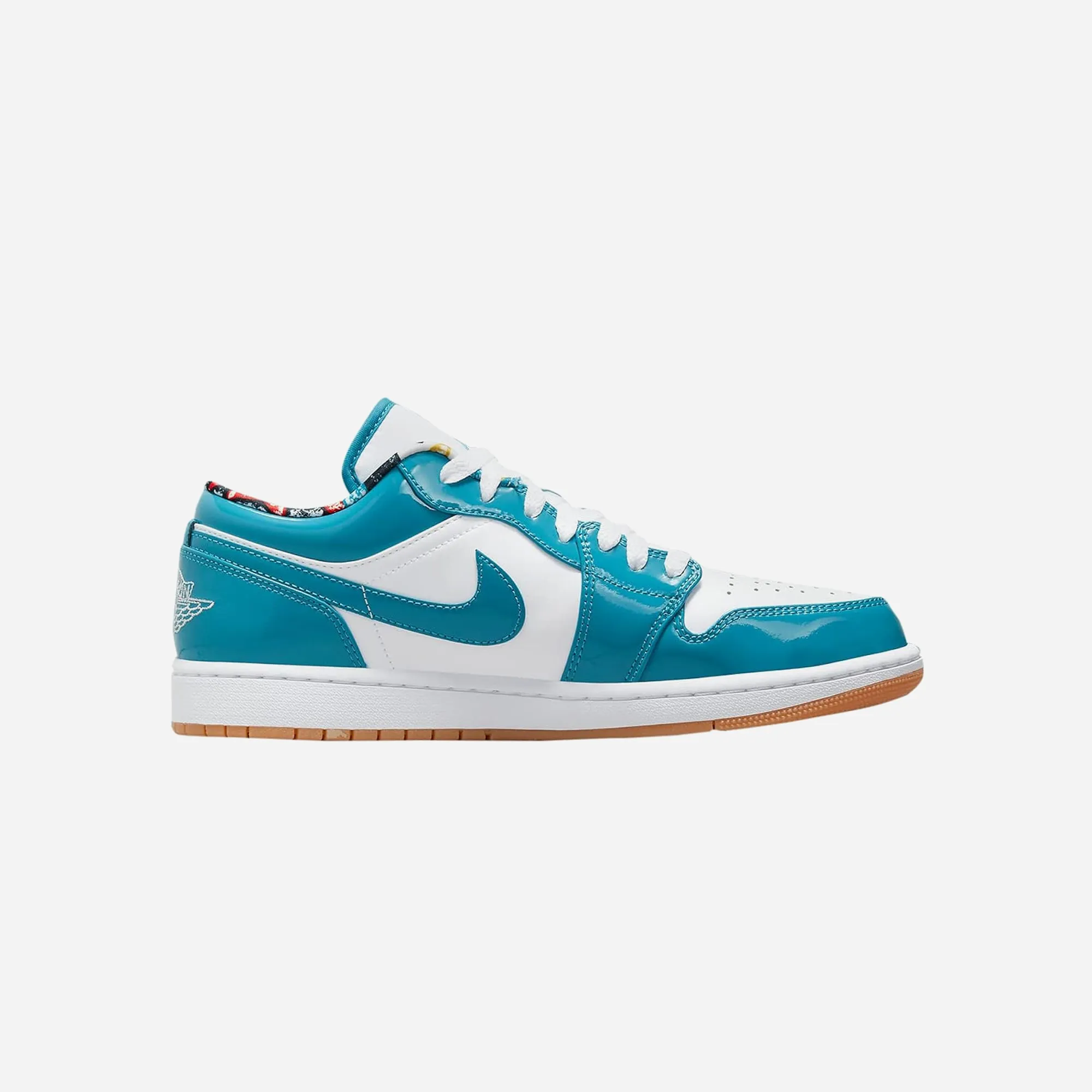 Slip Resistant Tread Pattern Soft Tongue Design Nike Air Jordan 1 Low SE Barcelona Cyber Teal