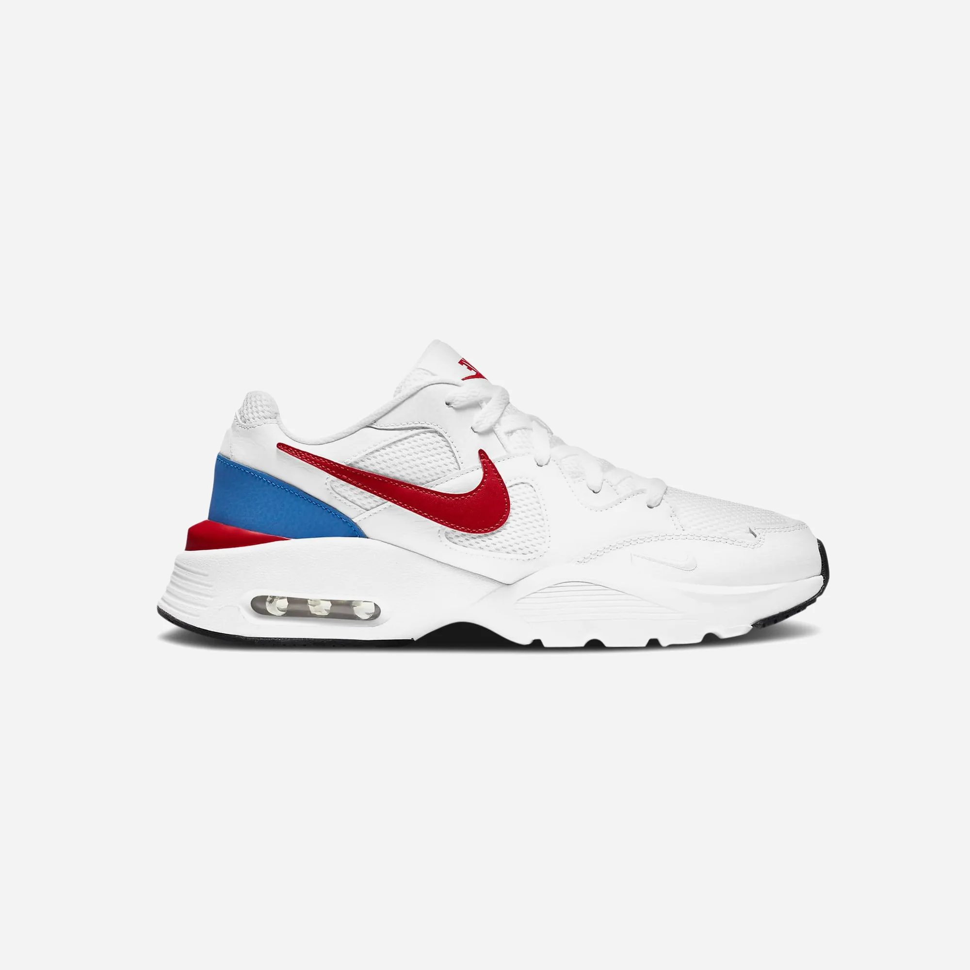 Nike Air Max Fusion White Blue Red Anatomical Contour Footbed Walk Flex