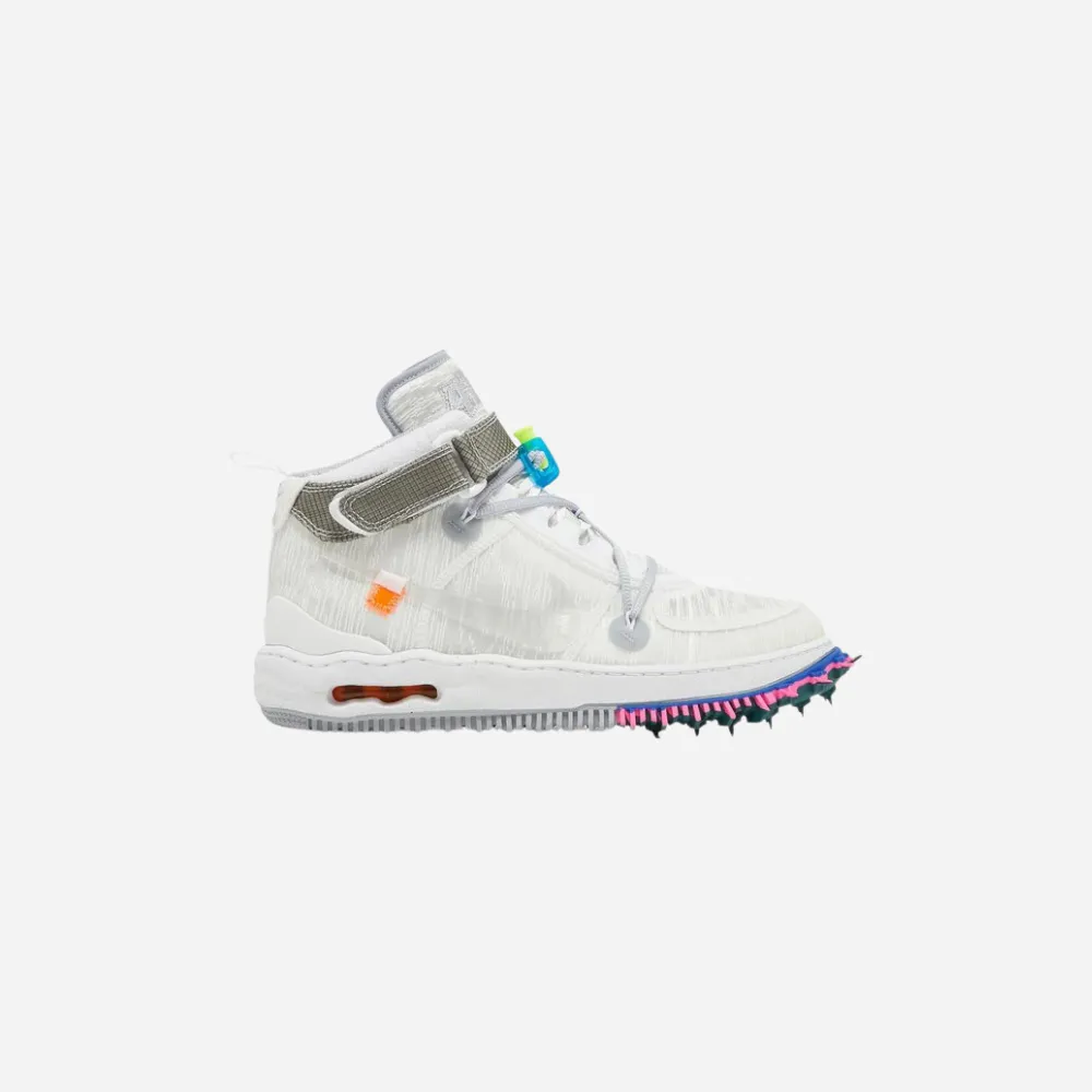 NIKE AIRFORCE 1 MID OFF-WHITE WHITE Anatomically Shaped Footbed Comfortable Running