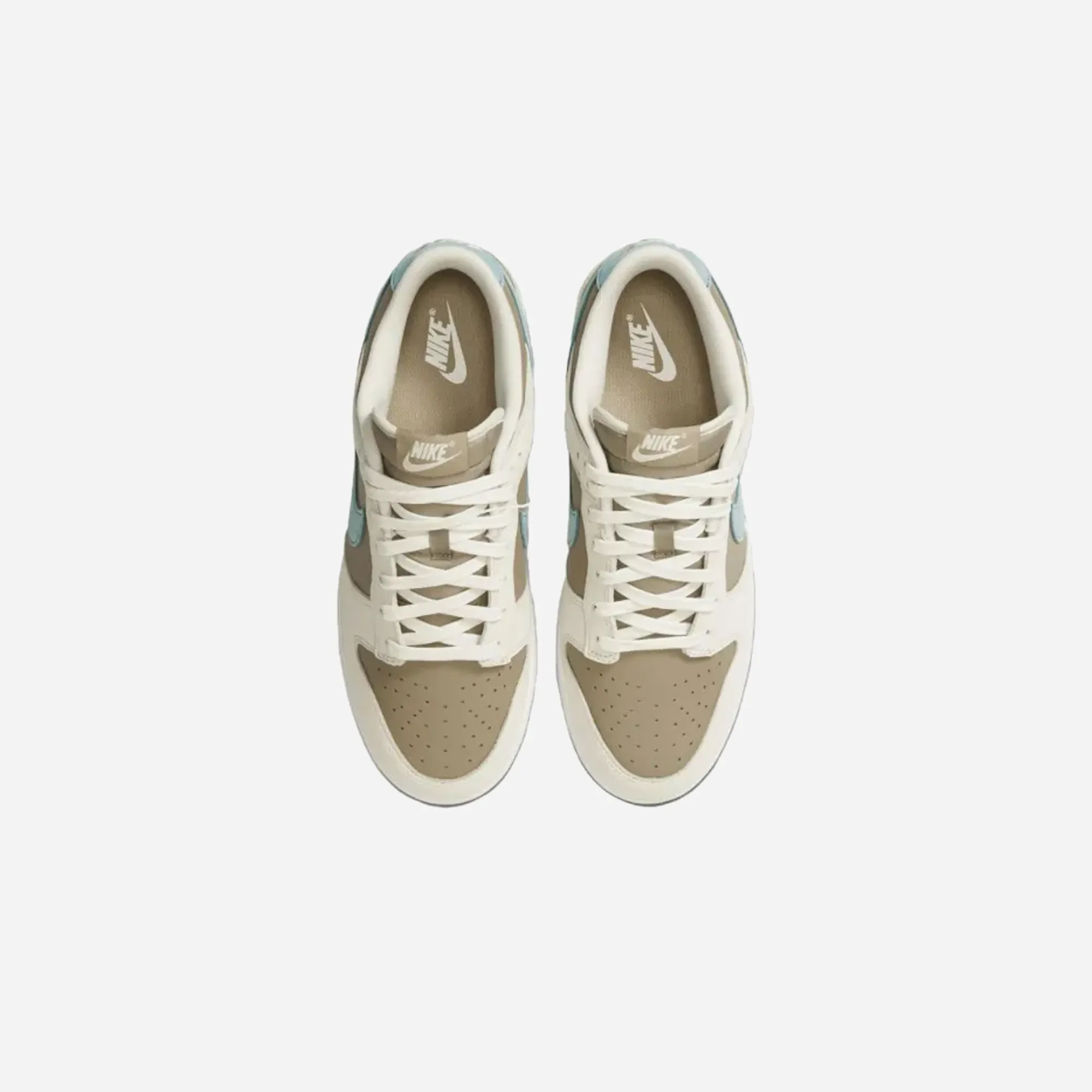 Nike Dunk Low Khaki Denim Turquoise Customizable Fit Mechanism Stretchy Material