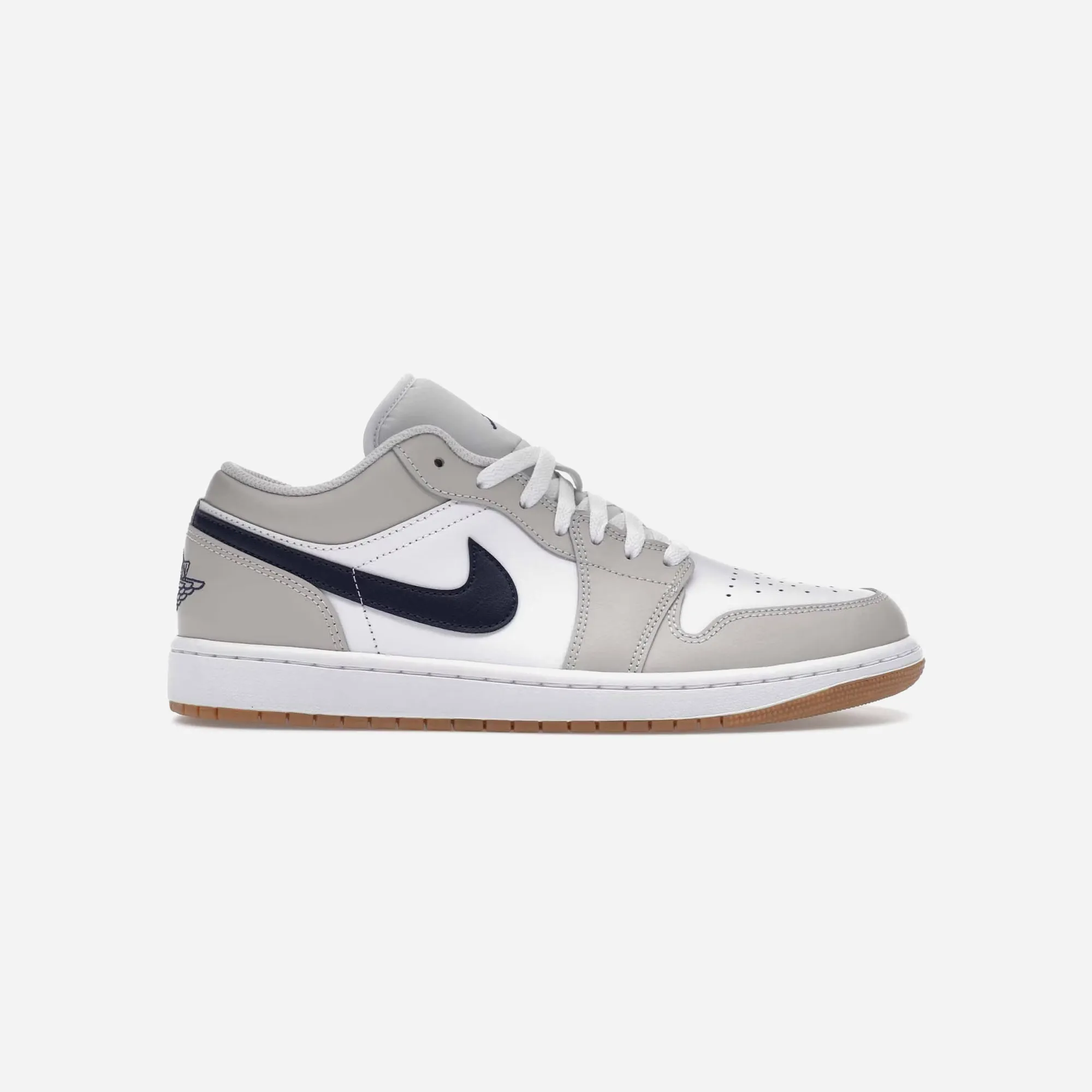 Comfort collar Clean Lines Nike Jordan 1 Low Midnight Navy Neutral Grey