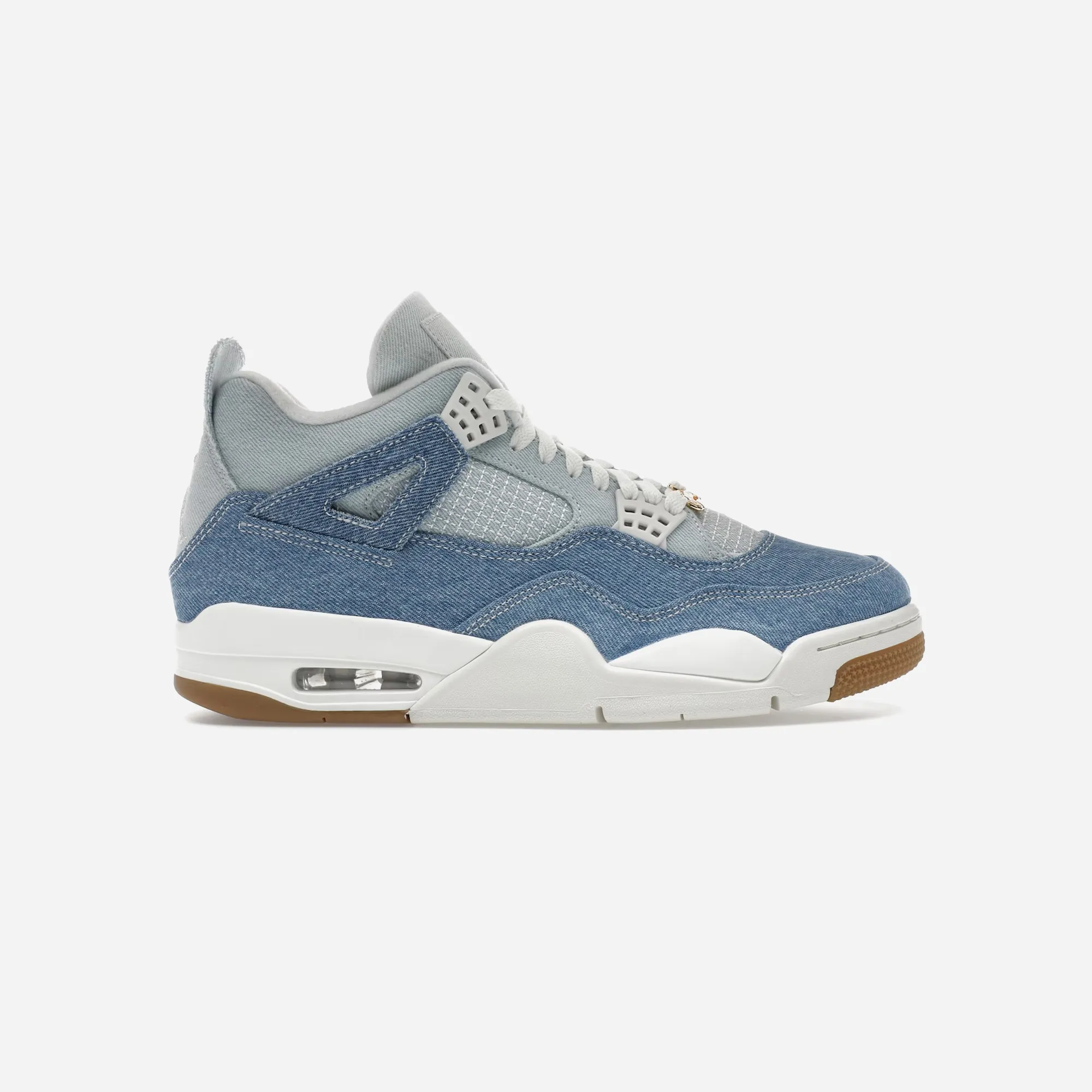 Heel To Toe Drop Minimalist Design Nike Jordan 4 Retro TEX Denim Worn Blue