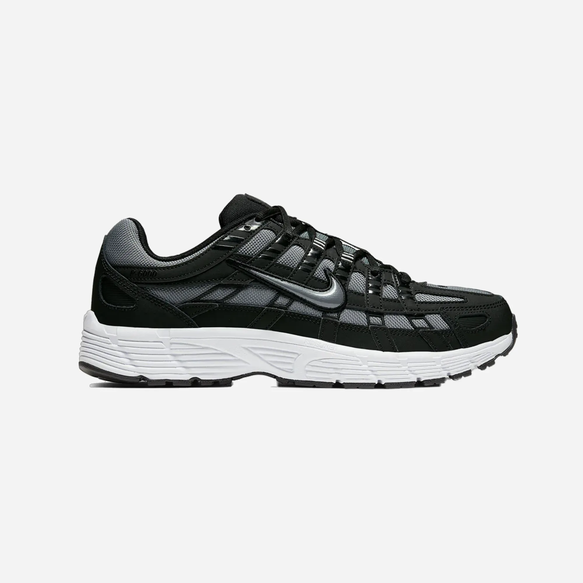 Nike P-6000 Black Metallic Silver Vibration Dampening